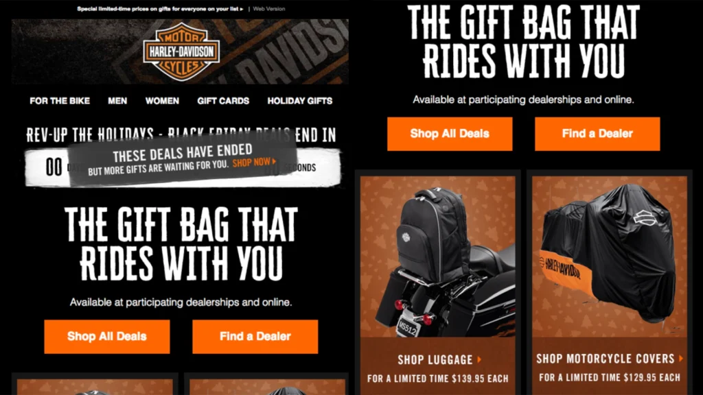Harley Davidson Email Marketing Template