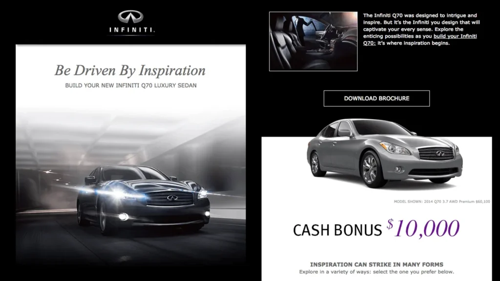 Infiniti Automotive Email Marketing Template