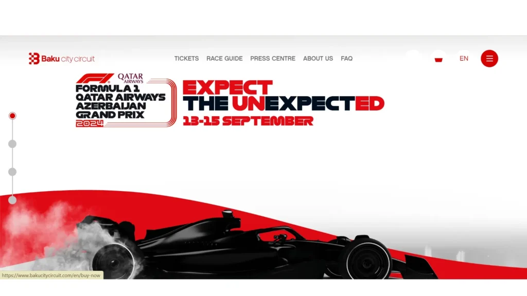 Baku City Circuit Automotive Website Design