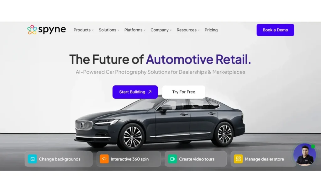 Spyne Automotive Website Design