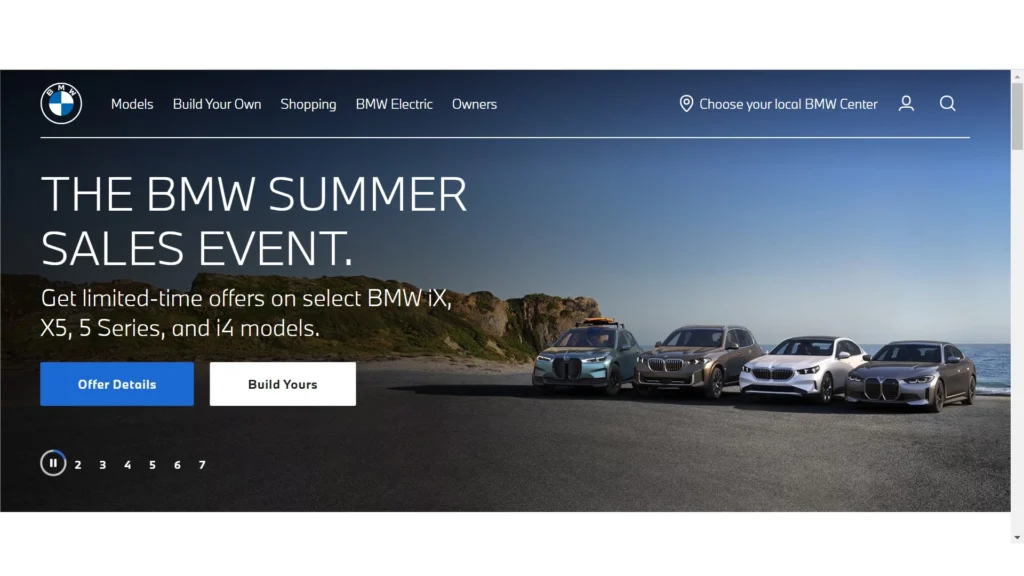 BMW Automotive Website Design