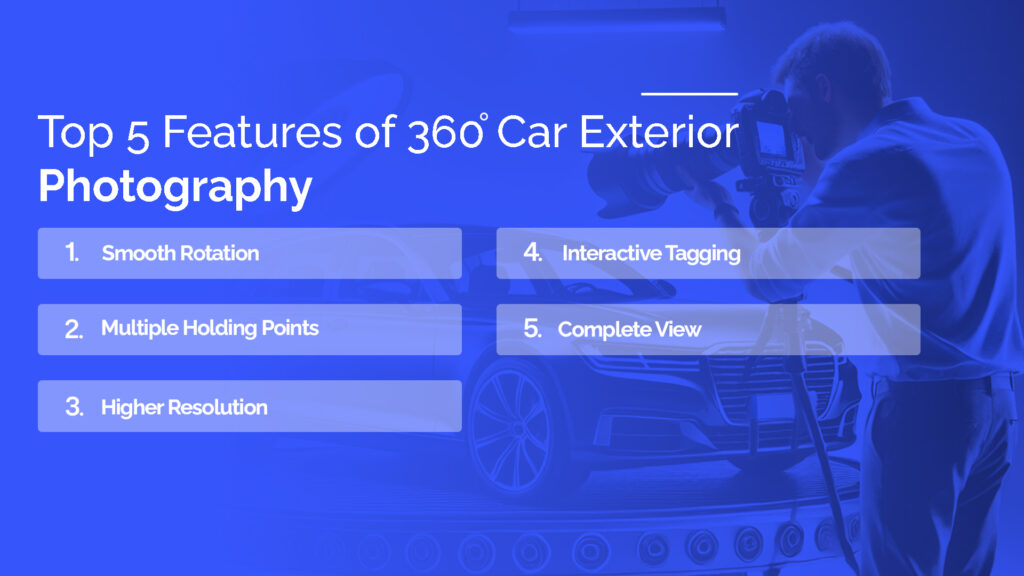 Features of 360 Car Exterior Photography | Spyne