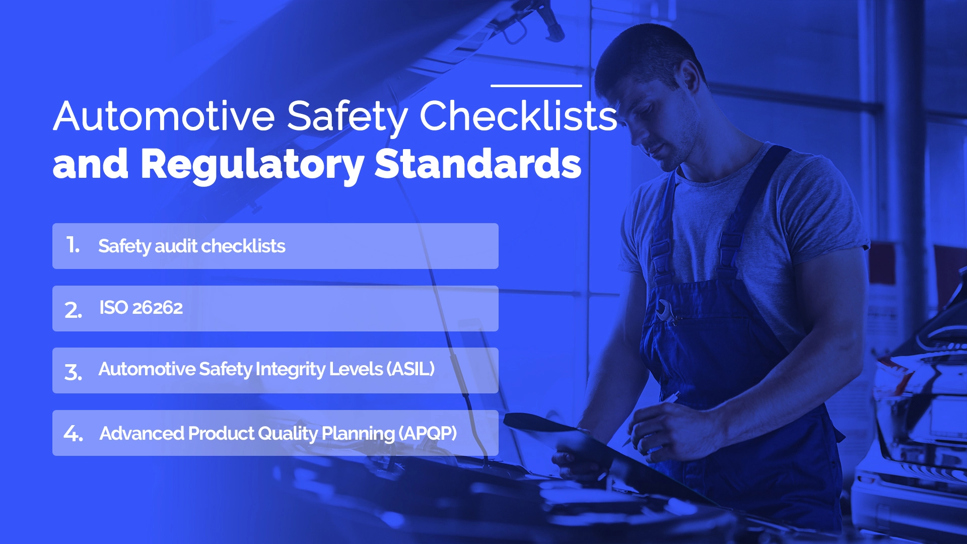 Automotive Safety Checklists and Regulatory Standards