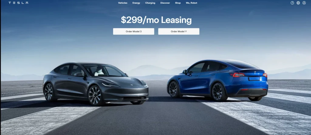 Tesla Car Showroom Website Design