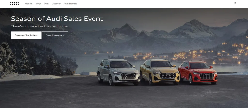 Audi Car Showroom Website Design