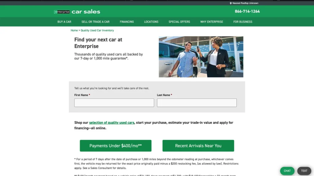 Enterprise Car Sales