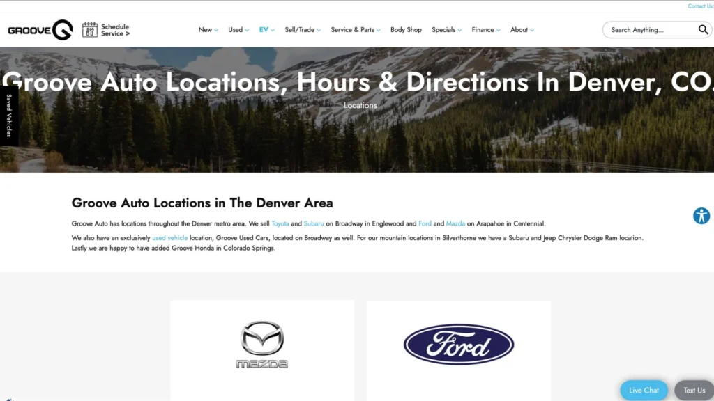 Groove Auto (Multiple Locations in Denver Metro Area)