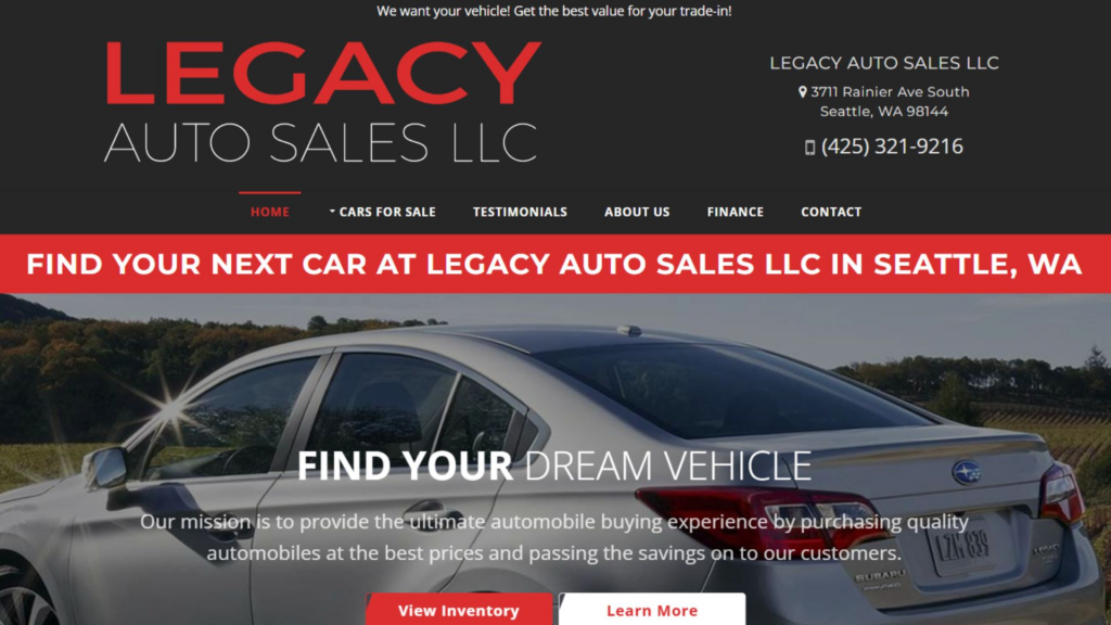 Legacy Auto Sales LLC